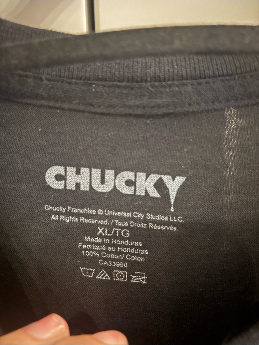 Chucky Horror Movie Graphic T-Shirt Black XL Universal Studios Good Guys Doll - Picture 3 of 4